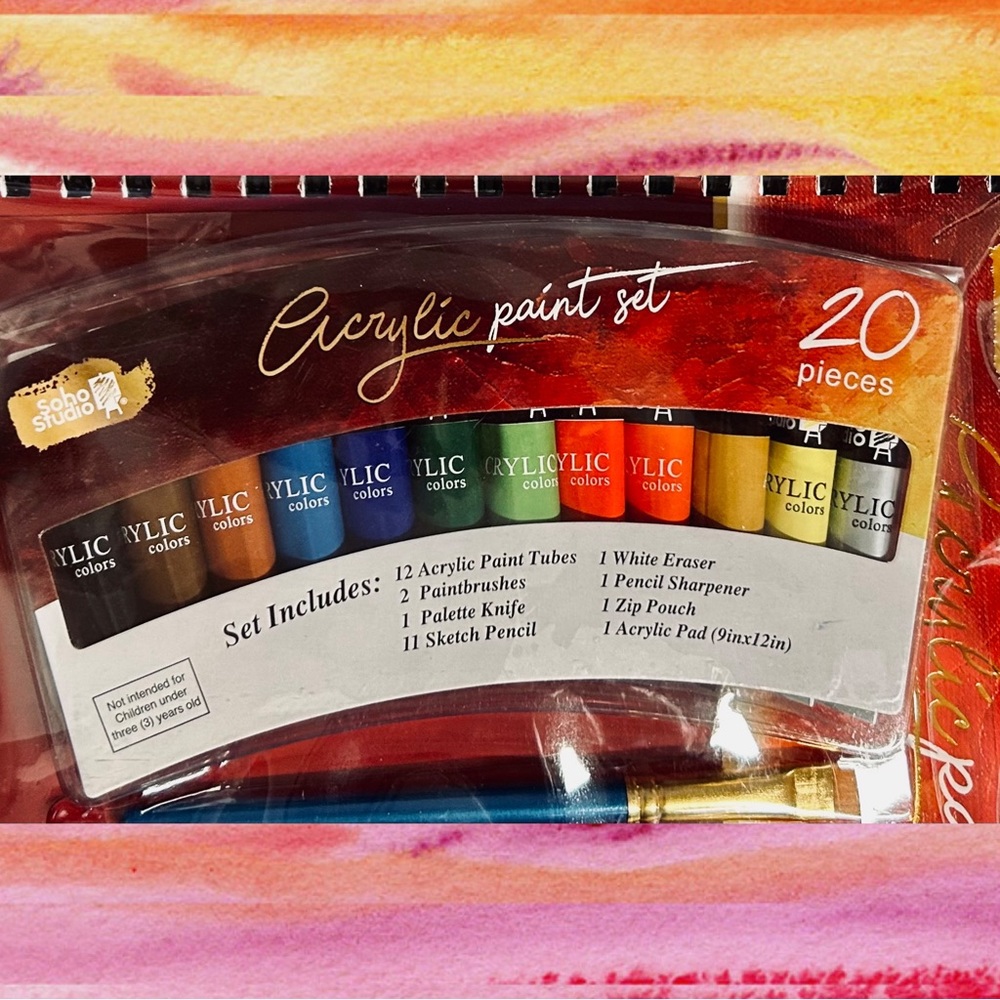20 PC  ACRYLIC PAINT SET BY SOHO STUDIO